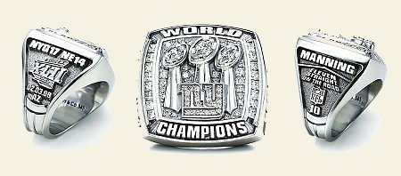 Giants 2007 Championship Ring (Tiffany)